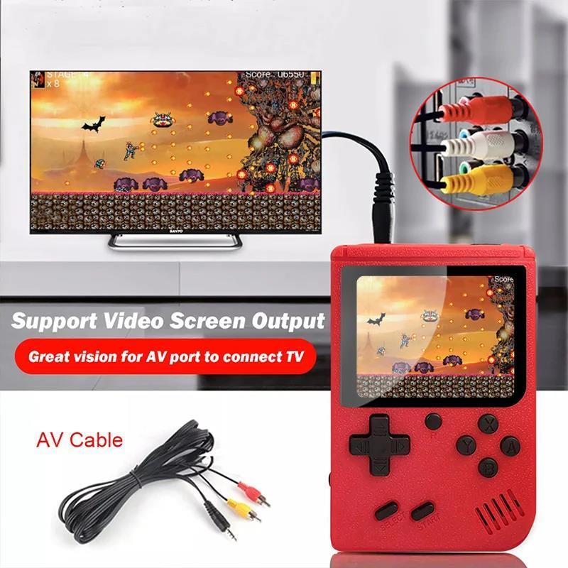 Handheld Game Console Retro Mini Game Player with 400 Classical FC Games Color Screen Support for Connecting TV & Two Players