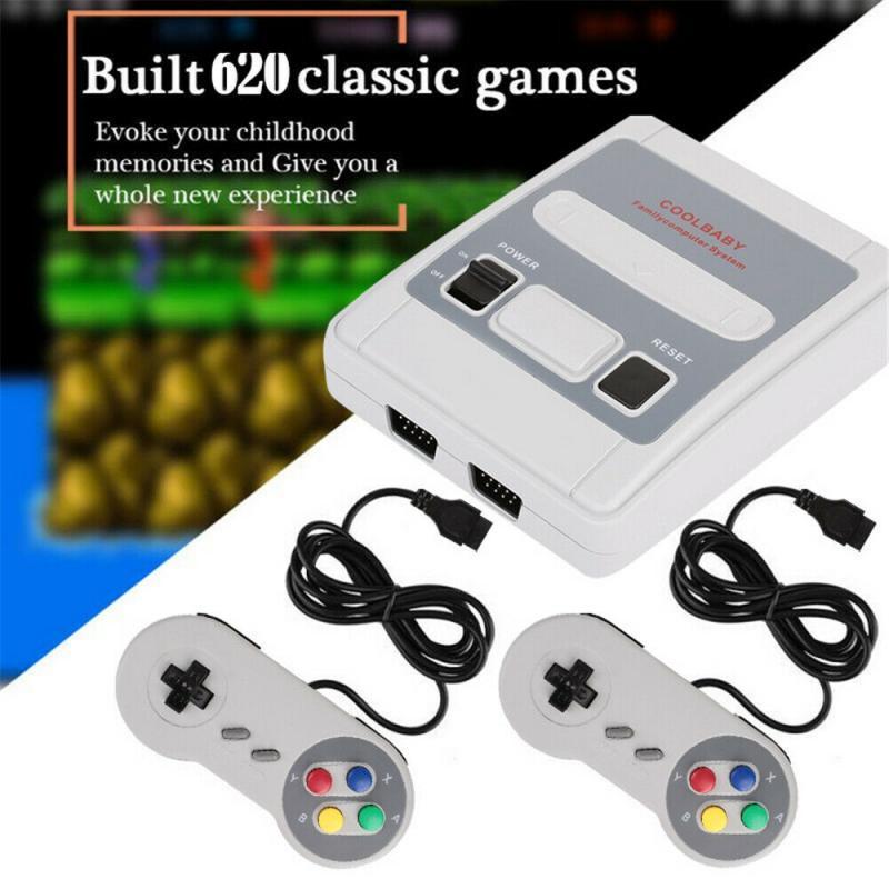 SUPER MINI SNES SFC N-ES Retro Classic Video Game Console TV Game Player Built-in 821 Games with Dual Gamepads