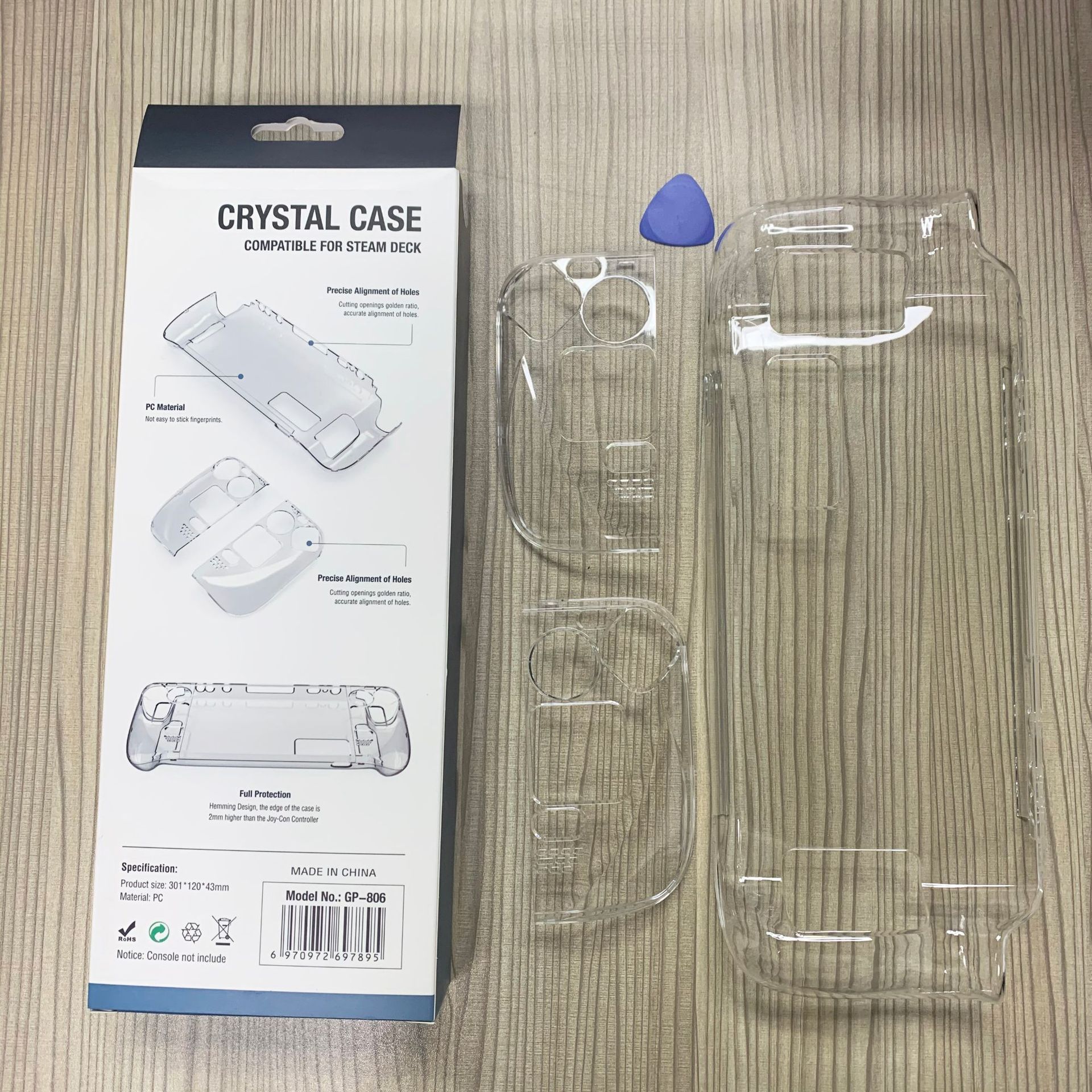 Detachable PC Transparent Full Protective Crystal Hard Case Cover Shell for Steam Deck Host Game Console Accessories