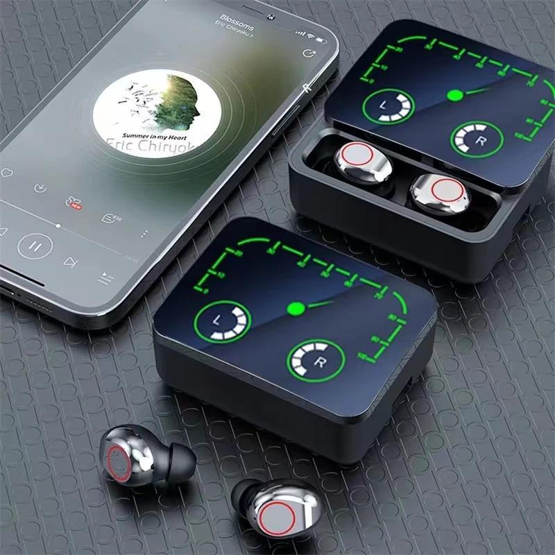 M90Max Wireless Earphones Stereo Deep Bass Sound Noise Canceling Headphones With Built-in Mic Charging Box For Sports Running