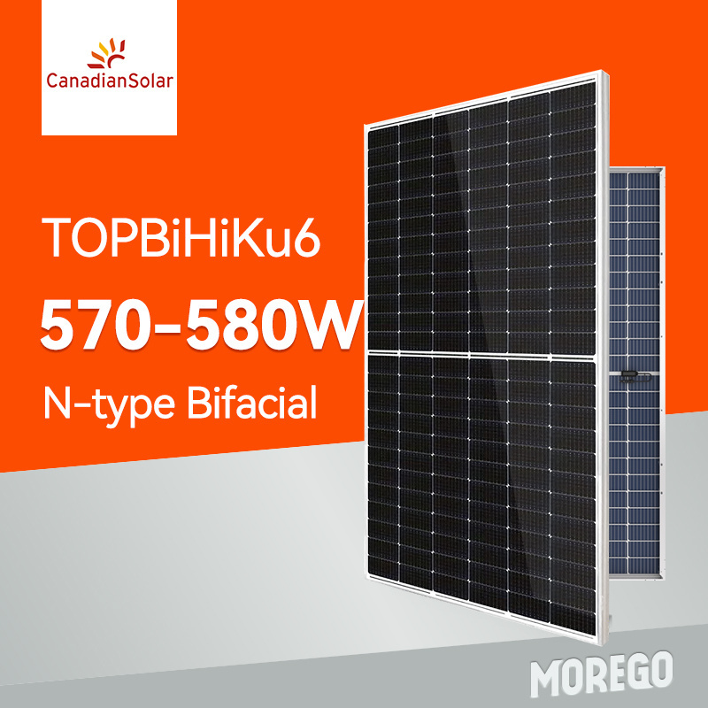 Canadian solar TOPBiHiKu6 N-type TOPCon Bifacial solar module 570W 575W 580W solar power panel