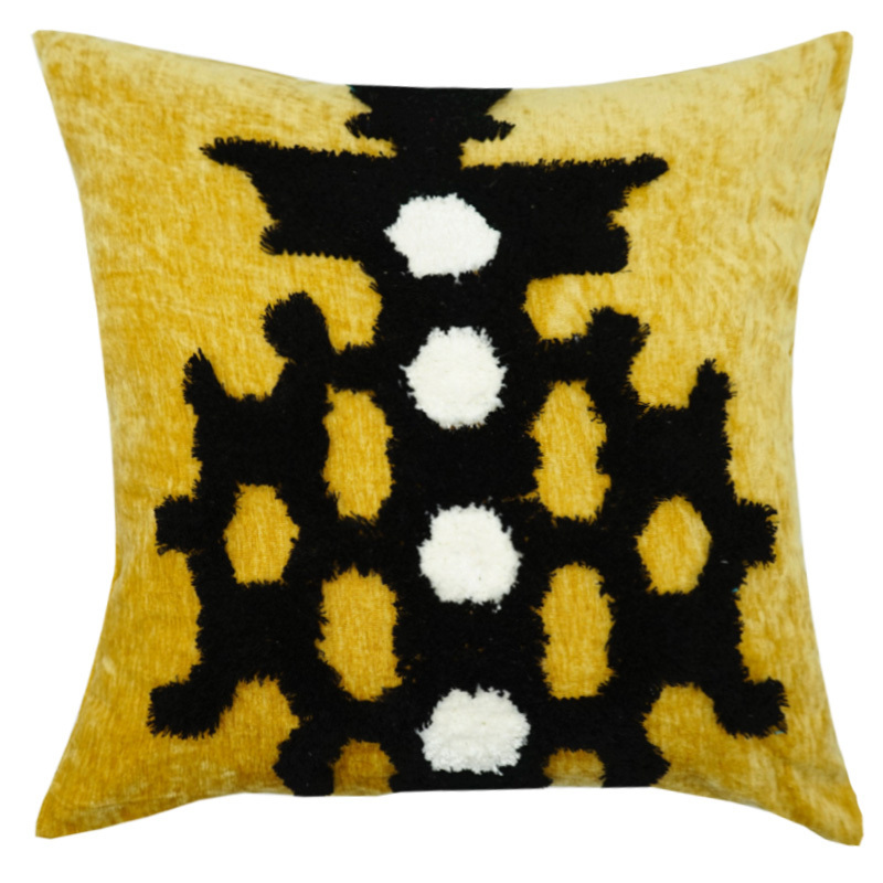 Boho Geometric Moroccan Style Pillow Cover Woven For Home Decoration 45x45cm Tufted Embroidery Cushion Cover