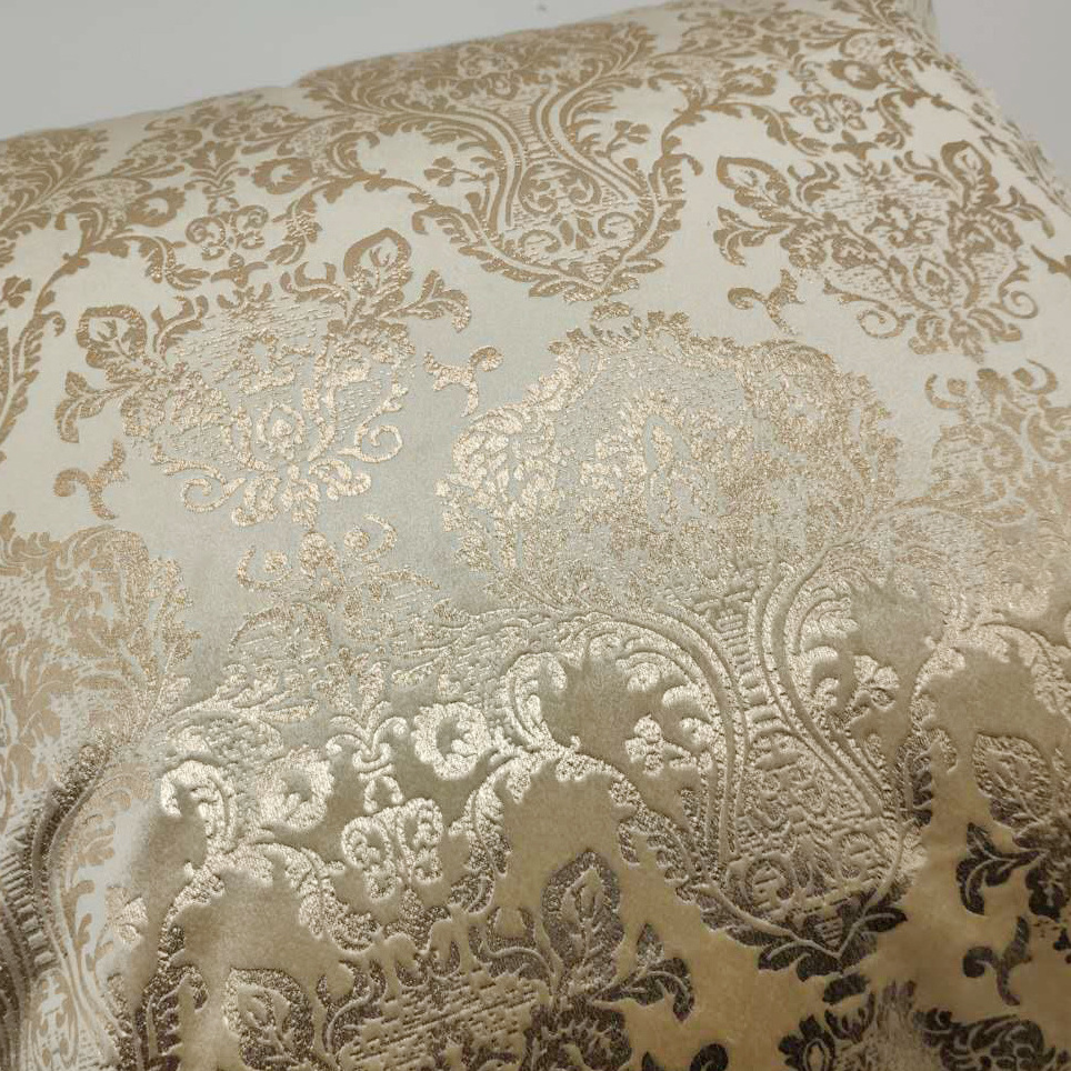 Gold Bronzing Cushion Cover Luxurious Velvet Home Decor Pillow Cover Floral Printed Cushion Cover