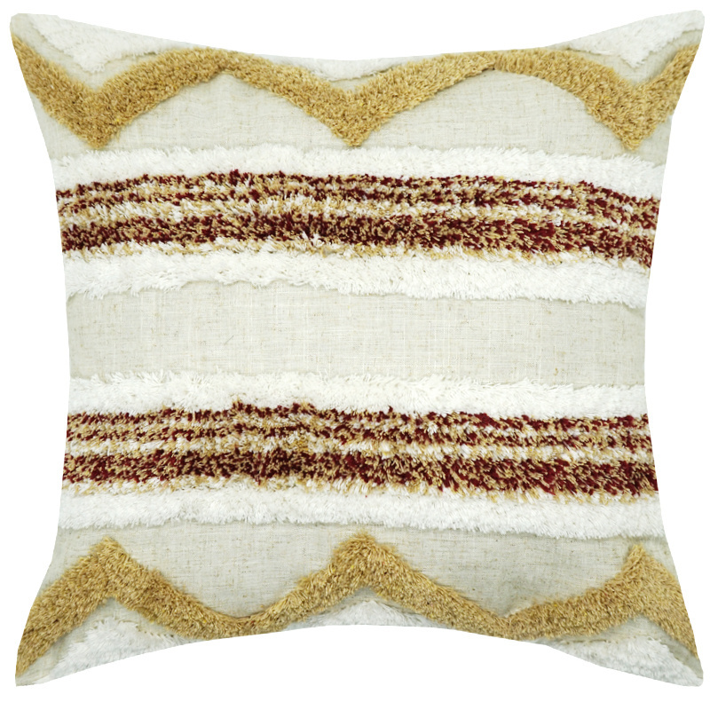 Boho Geometric Moroccan Style Pillow Cover Woven For Home Decoration 45x45cm Tufted Embroidery Cushion Cover