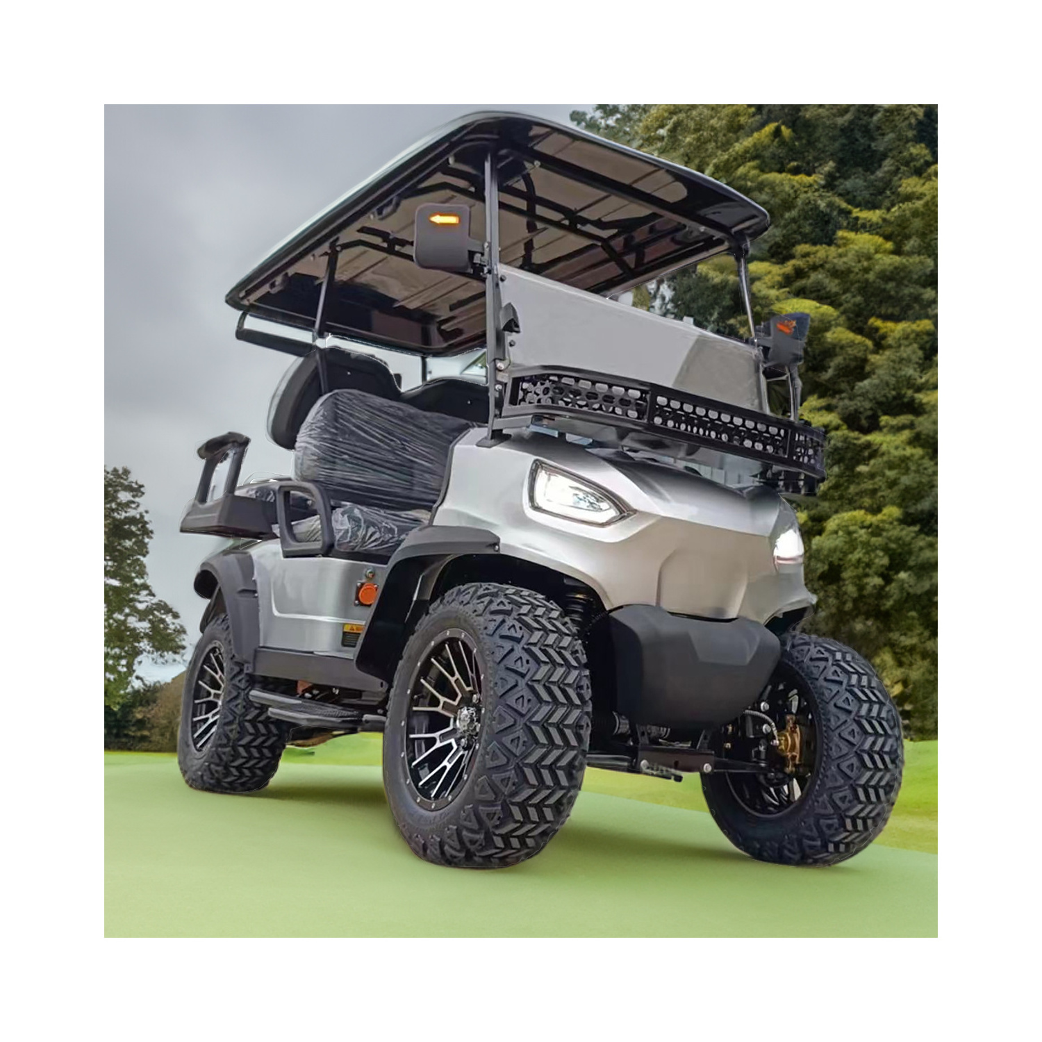 Luxury 4 Seater 200ah 72v Street Legal Enclosed Golf Cart With Lithium Ion Battery