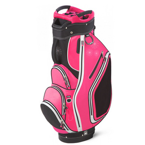 China made custom Logo pink golf cart bag for lady