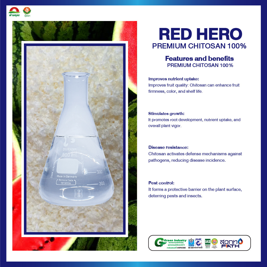 RED HERO Plant Nutrition Liquid Chitosan Liquid for Plant for Agriculture for Watermelon from Thailand