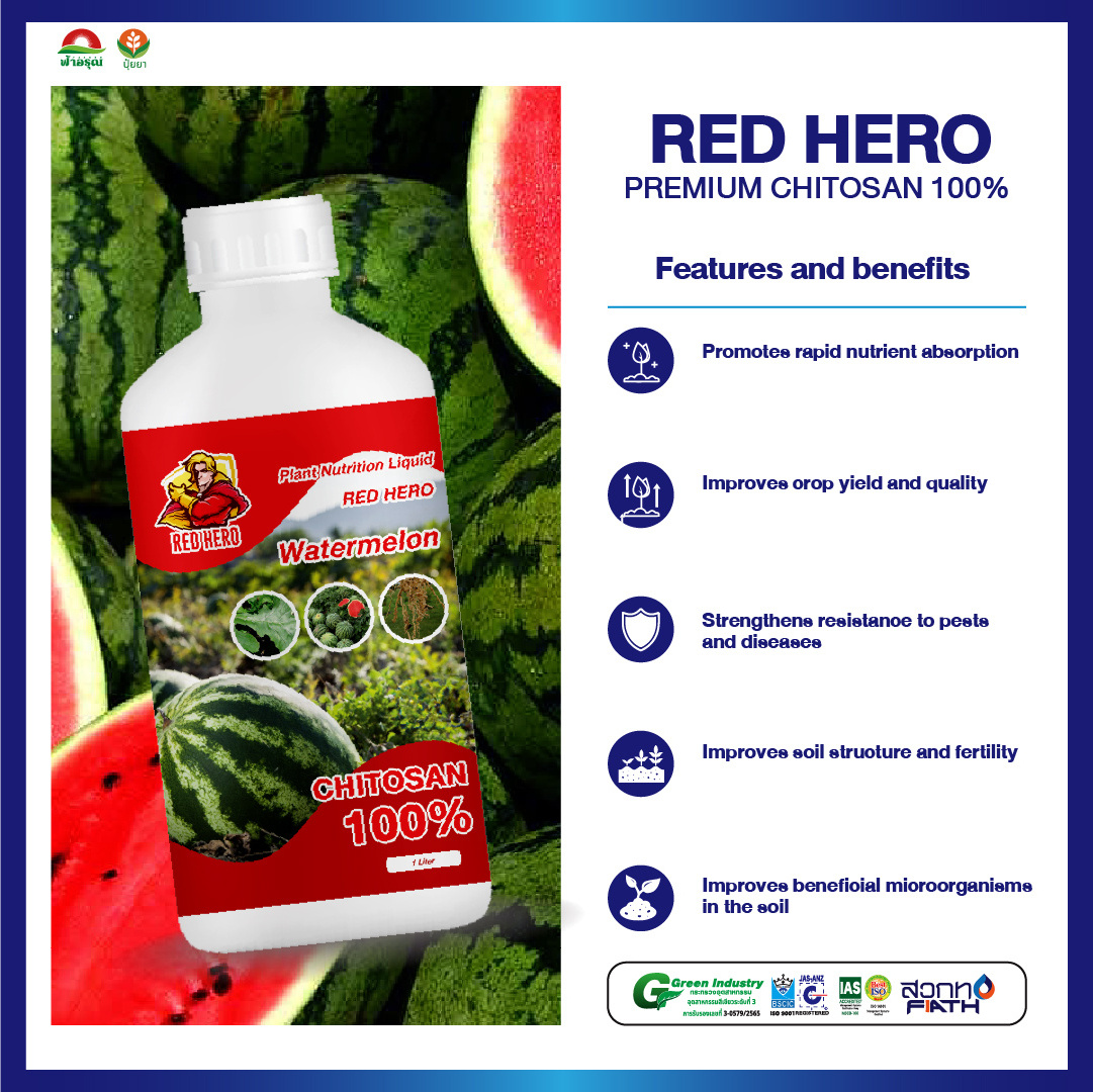 RED HERO Plant Nutrition Liquid Chitosan Liquid for Plant for Agriculture for Watermelon from Thailand