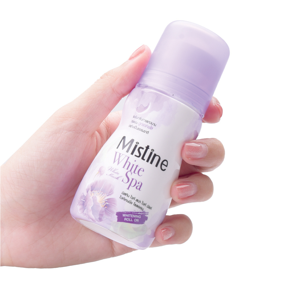 MISTINE WHITE SPA WHITE MUSK WHITENING ROLL ON Whitening Natural Active Anti-Perspirant Deodorant Thai Cosmetics Thai Product