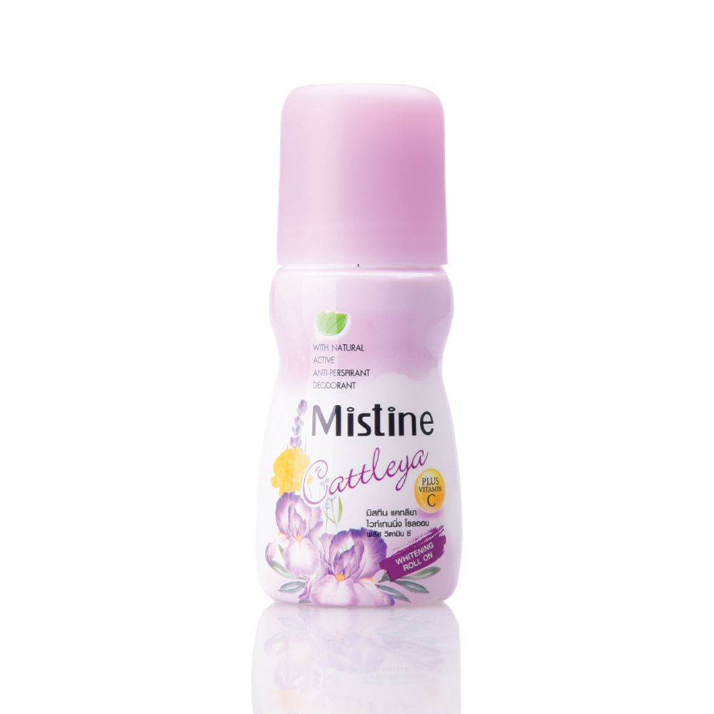 MISTINE CATTLEYA WHITENING ROLL ON PLUS VITAMIN C Whitening Natural Active Anti-Perspirant Deodorant Thai Cosmetics Thai Product