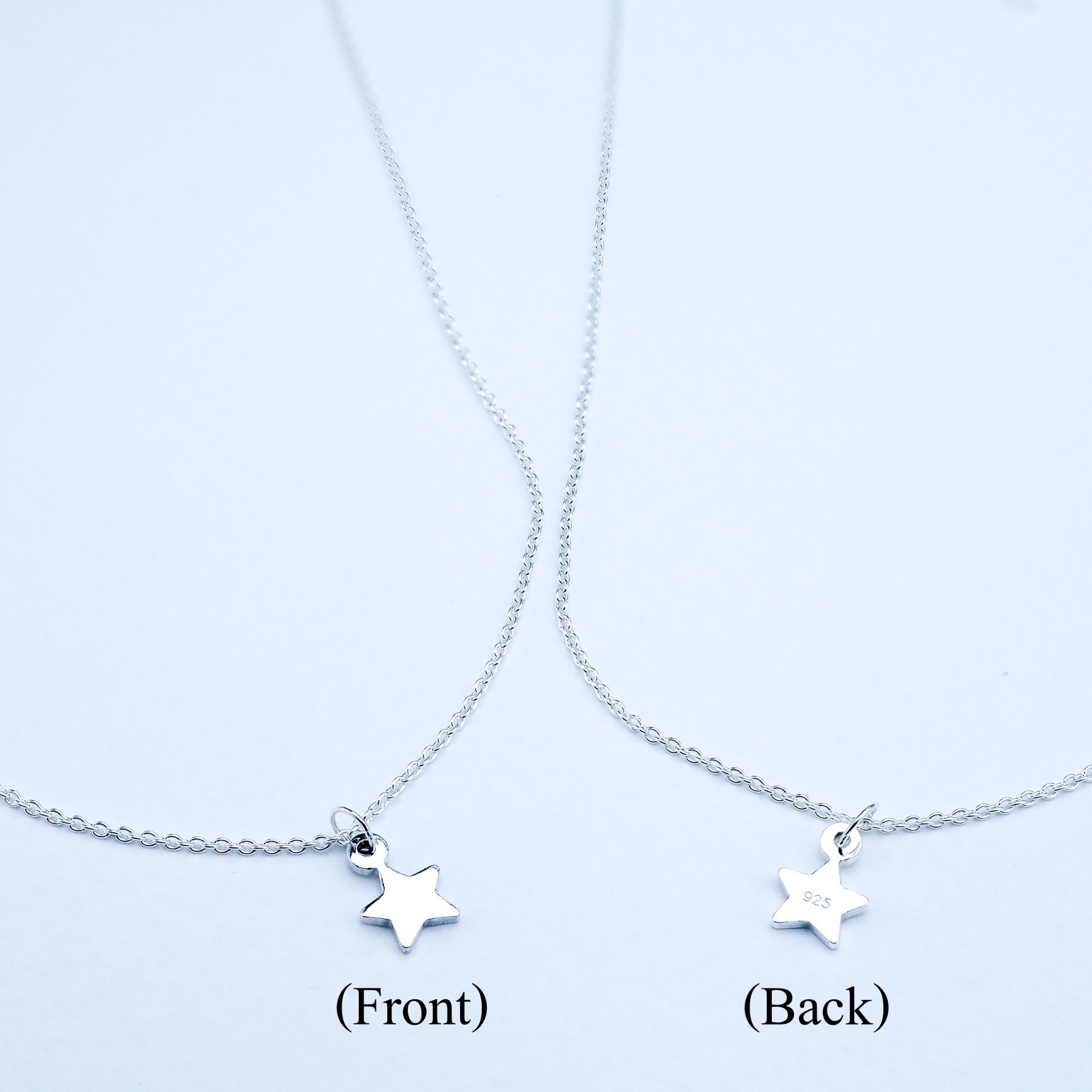 Best Price High Quality Classic Silver Necklace with Star Pendant 925 Sterling Silver Jewelry Minimal Style Adjustable Length