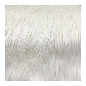 Animal White Color 100% Acrylic Long Plush Faux Fur Fabric Super Soft Comfortable Modern Style