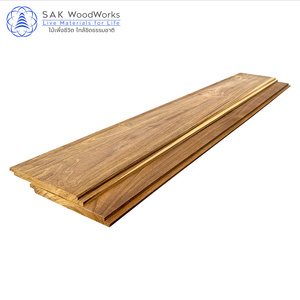 Thai Teak Cladding and Ceiling Boards 12 x 90 x 1000/3000 mm. by SAK WoodWorks Luxurious Wood Cladding for your Estate