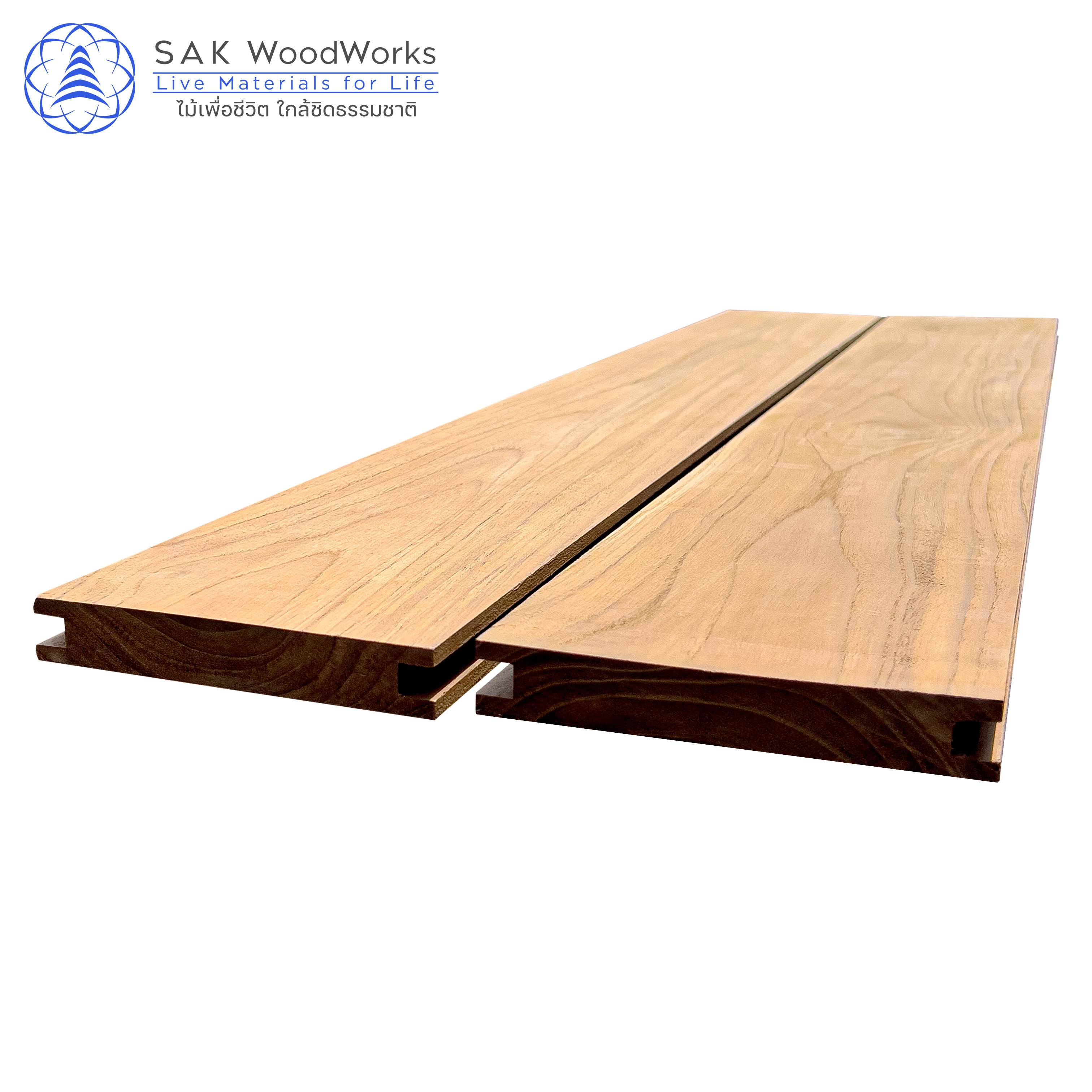 Affordable Eco Friendly Teak Decking Boards FSC Thai Teak Deck Boards Low Maintenance Sustainable 15x140x1000mm SAK WoodWorks