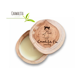 "Chawalita" Relaxing Aromatherapy Soy Wax Scented Candle In Wooden Box (Size S) Natural Product From Thailand