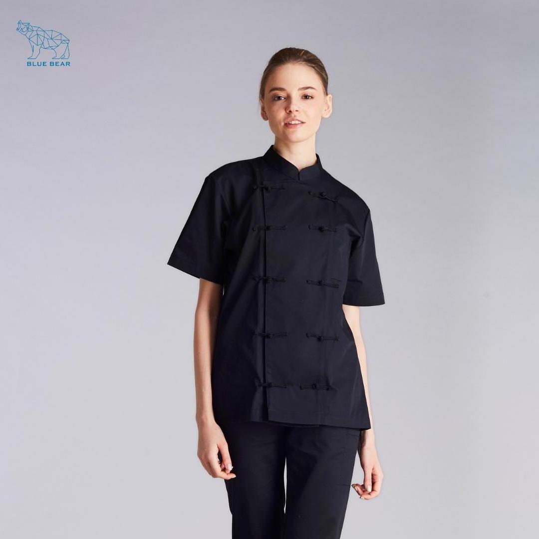 2023 Kitchen Apparel Italian Style NEO Chinese Short Sleeve Chef Coats Novelty & Special Uniforms for Unisex Men Women Clothing