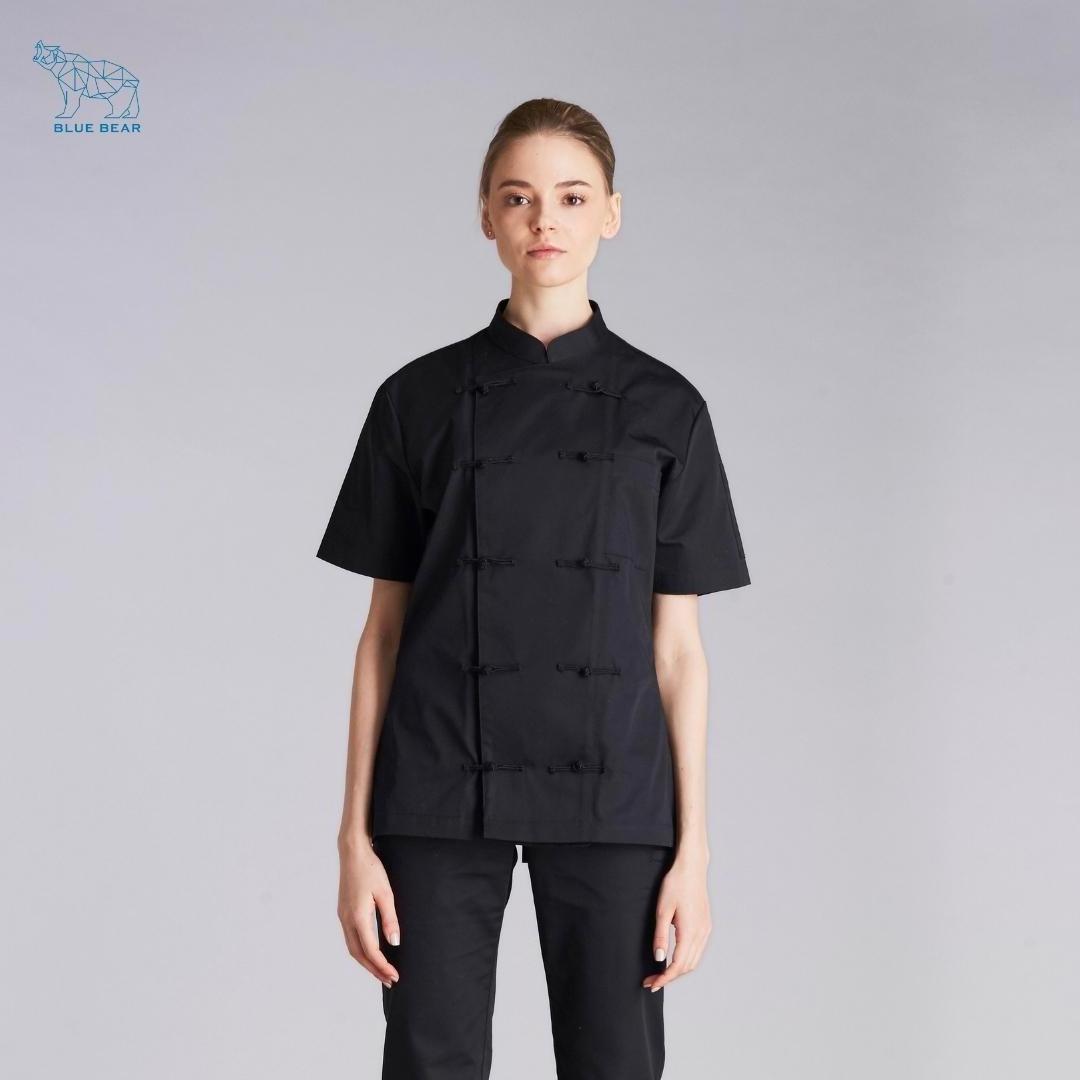 2023 Kitchen Apparel Italian Style NEO Chinese Short Sleeve Chef Coats Novelty & Special Uniforms for Unisex Men Women Clothing