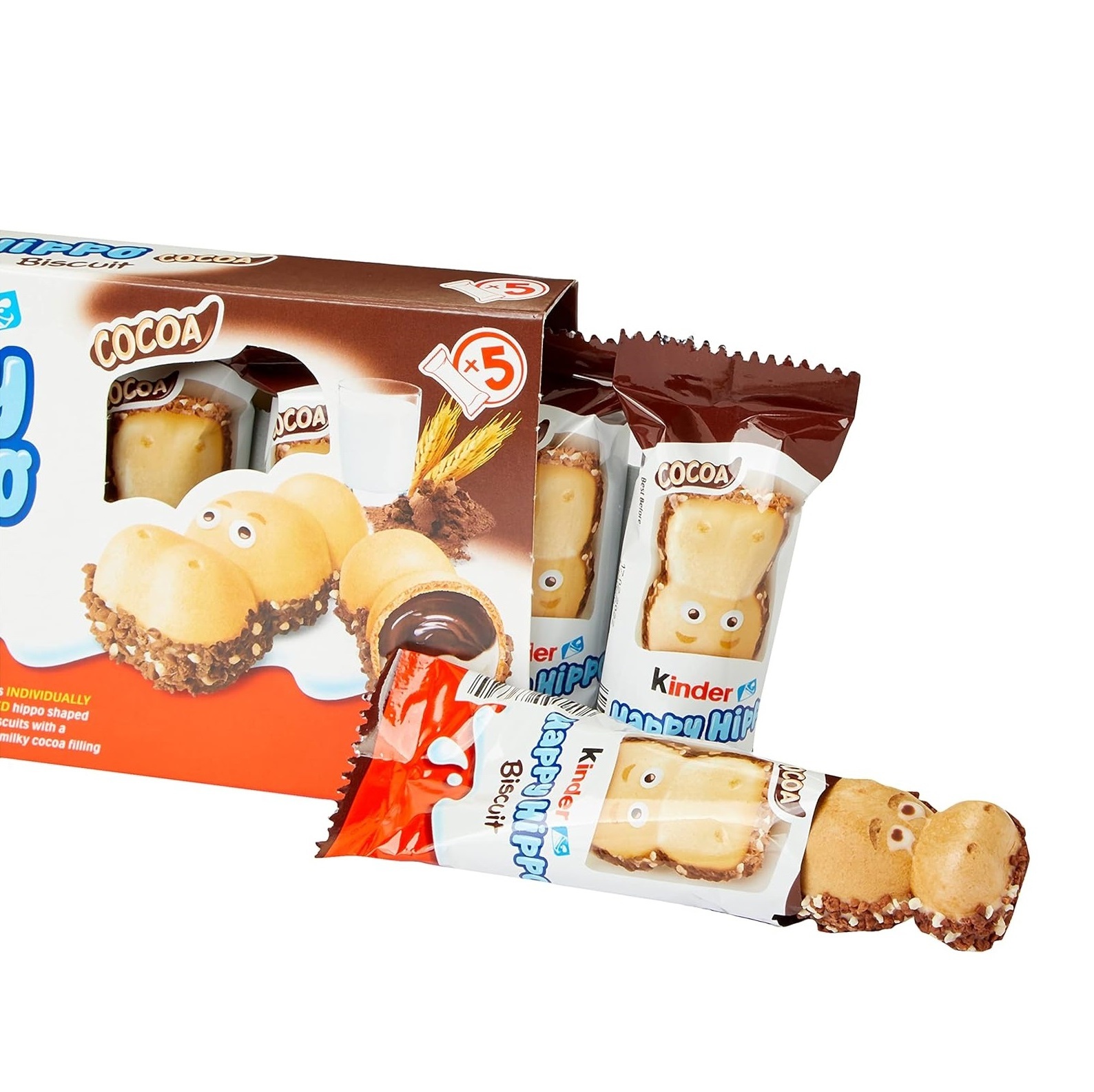 High Quality Kinder Happy Hippo Chocolate Cream Biscuits At Low Price