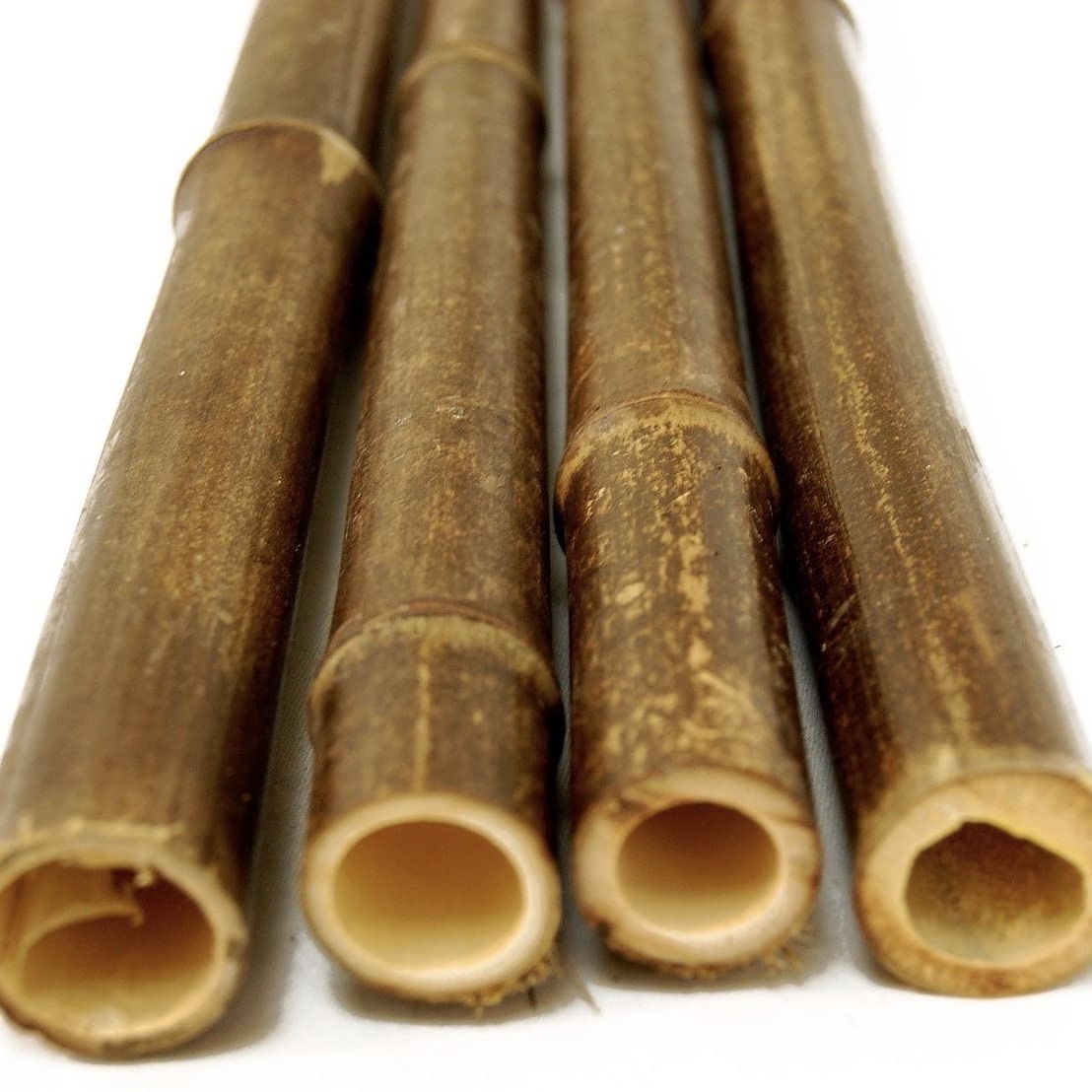 Raw bamboo poles straight from planted forest