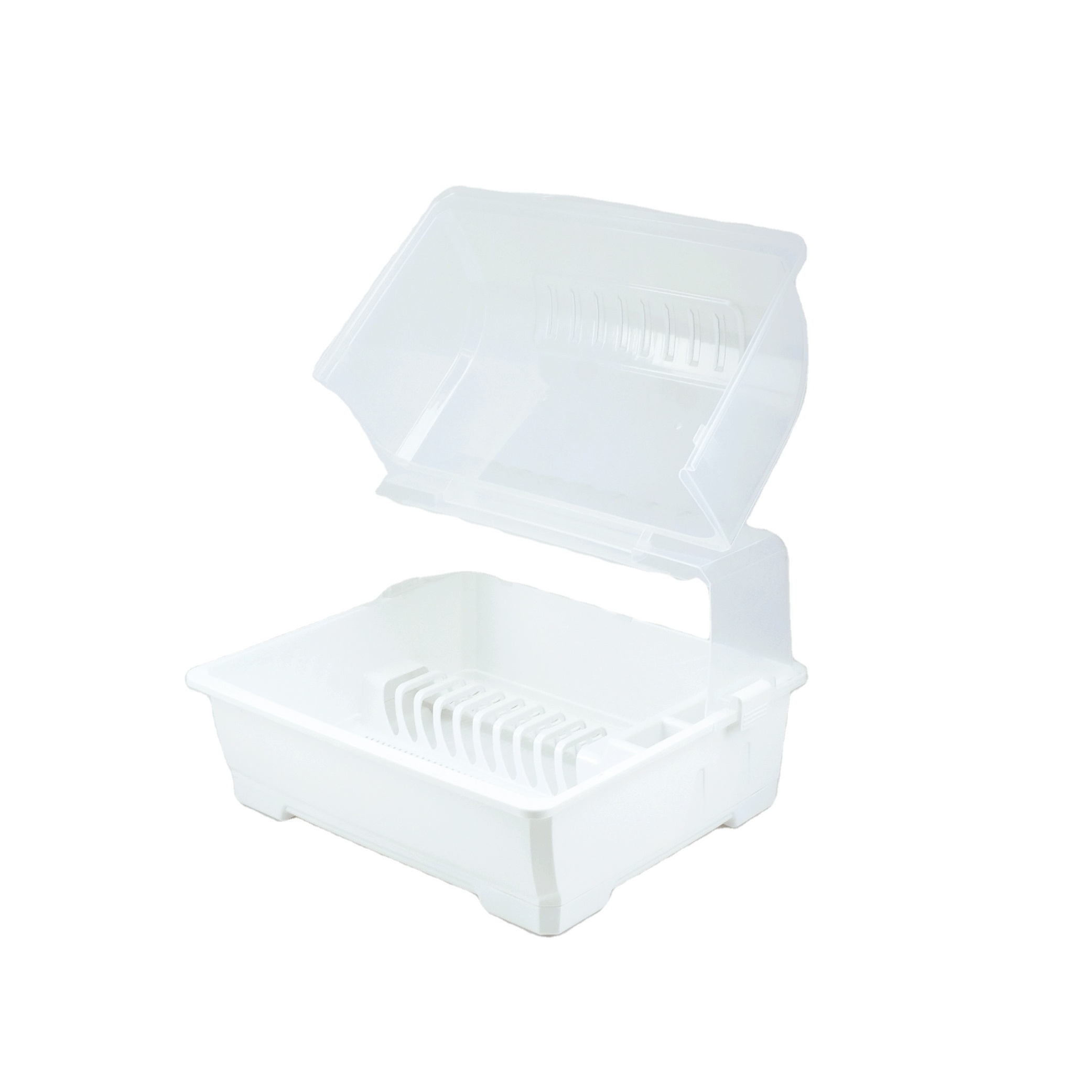 Plastic border mold dish drainer with holder plastic dish drying drainer dish rack with cover Thailand manufacturer high quality