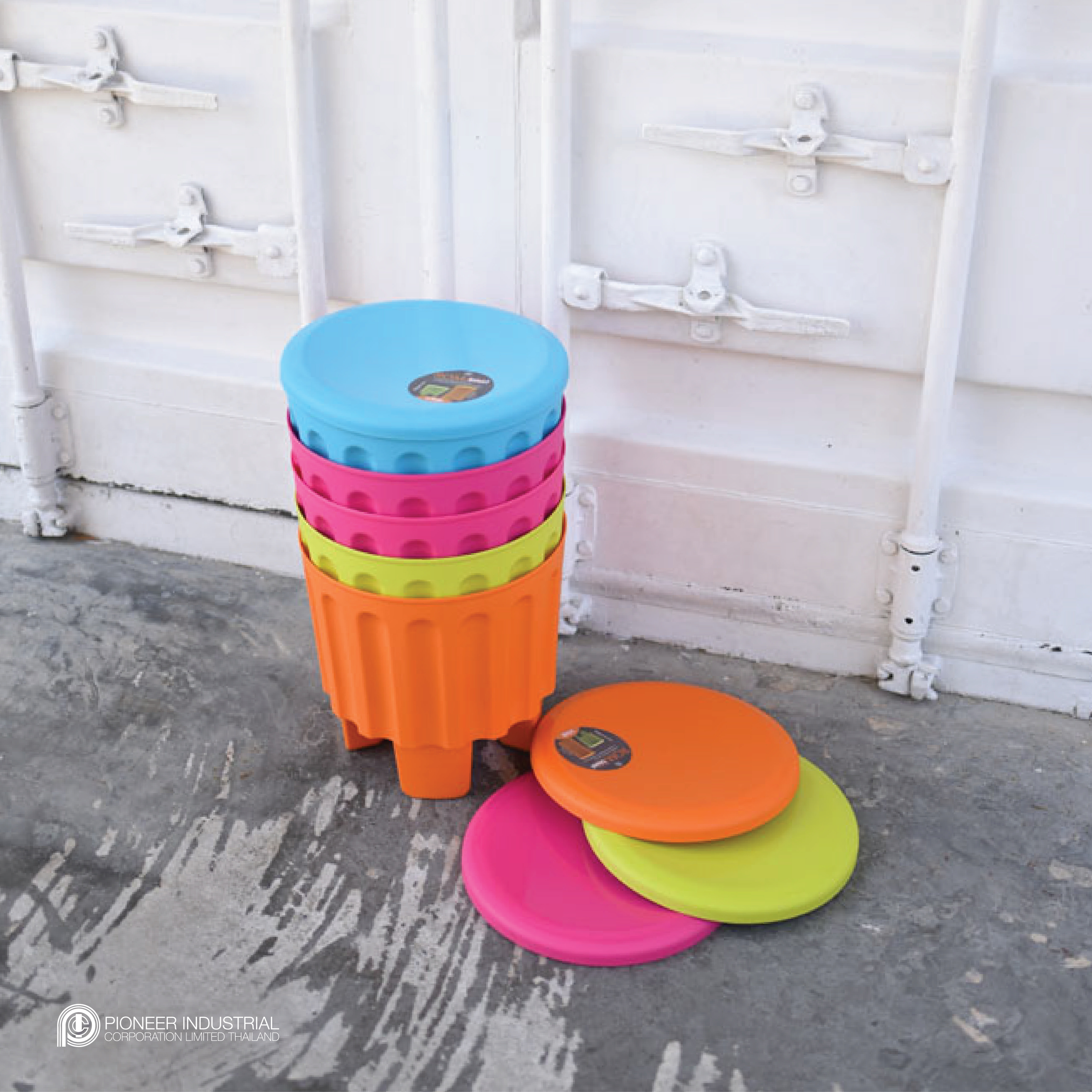 Plastic stool chair storage keyboard stool chair plastic furniture Thailand manufacturer exporter high quality Pioneer plastic