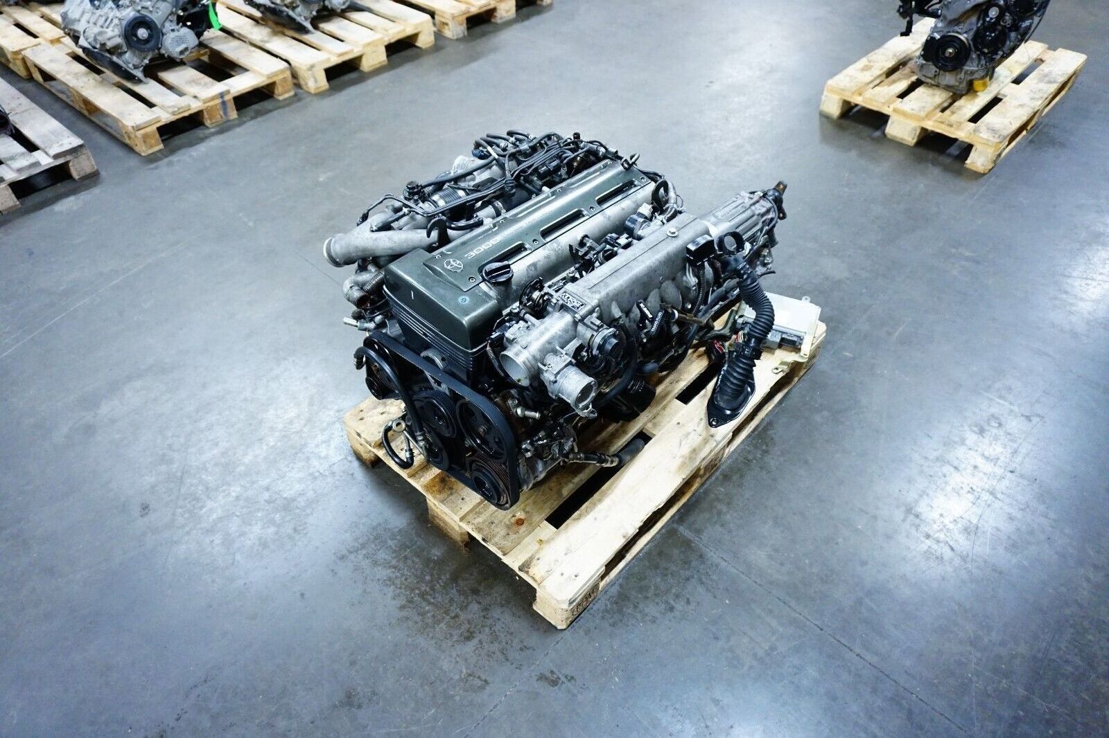 JDM Toyota 2JZ-GTE 3.0L DOHC Twin Turbo Non-VVTi Engine Transmission ECU Supra