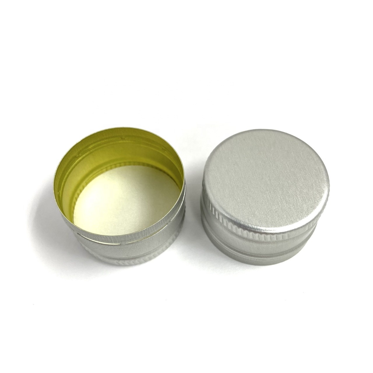 Silver Aluminum Screw PE Foam Liner 28mm Aluminum Cap, Plain Bottles Crown Seal Aluminium 28mm