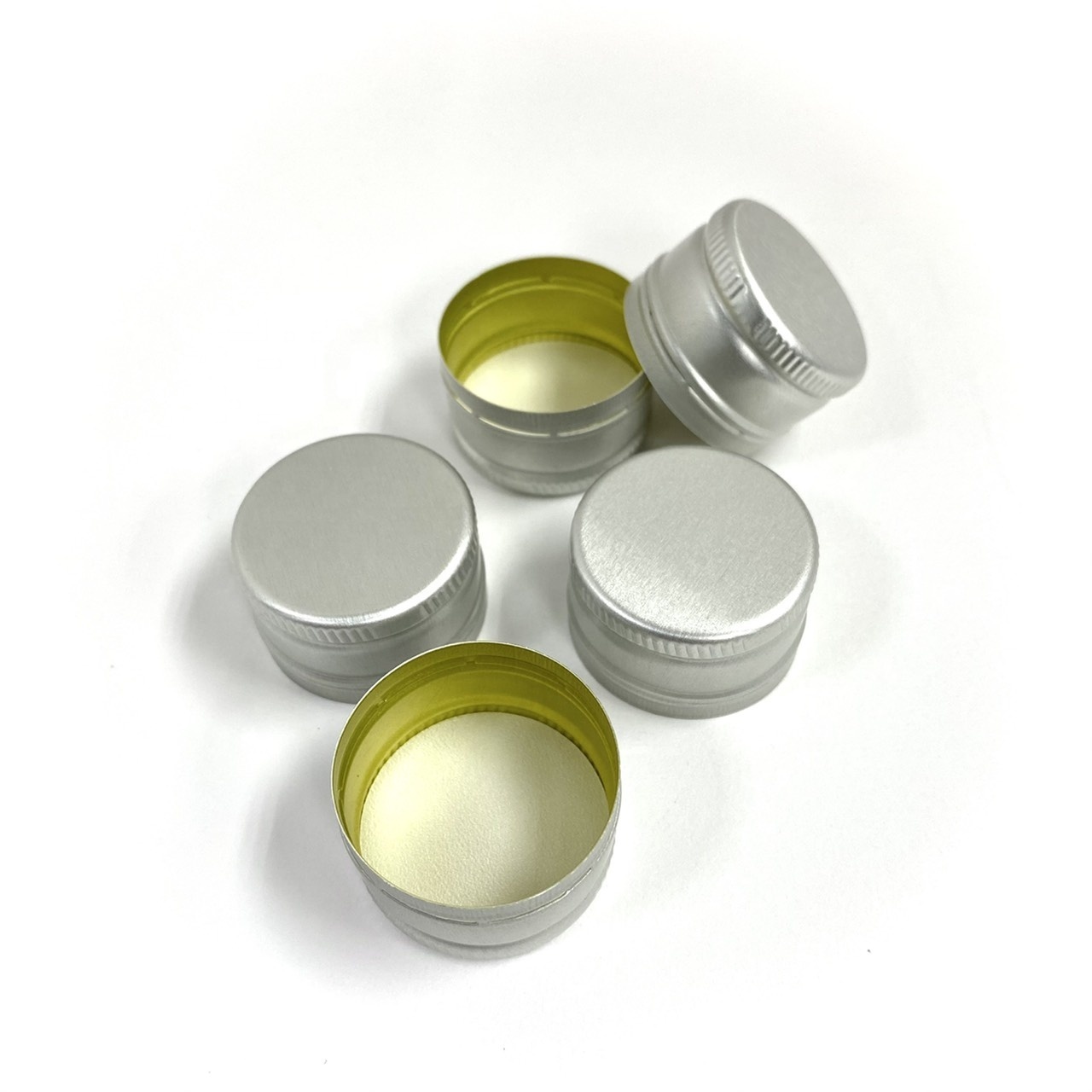 Silver Aluminum Screw PE Foam Liner 28mm Aluminum Cap, Plain Bottles Crown Seal Aluminium 28mm