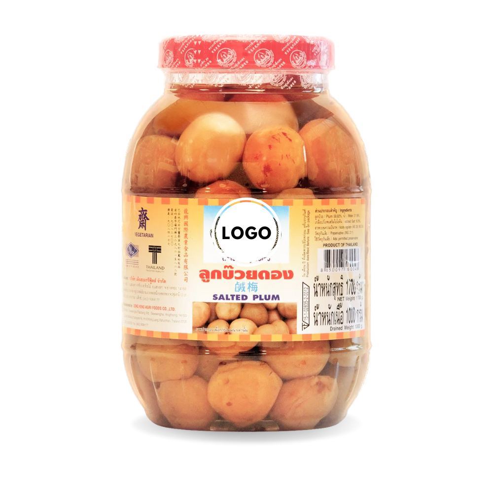 Plum Vegetable Salted Sweet Beverage Chinese Taste OEM 1700g 24months Shelflife Cooking Fruit Seeds Dry Food