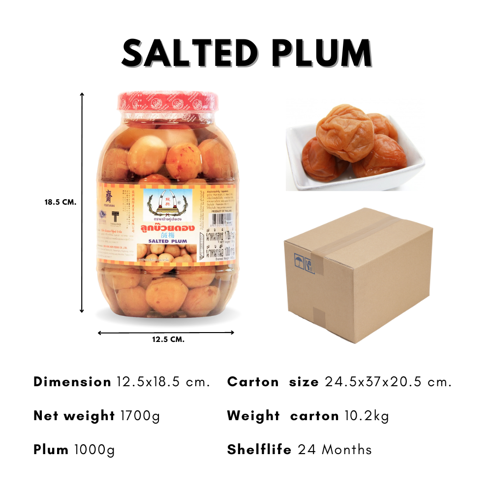 Plum Vegetable Salted Sweet Beverage Chinese Taste OEM 1700g 24months Shelflife Cooking Fruit Seeds Dry Food