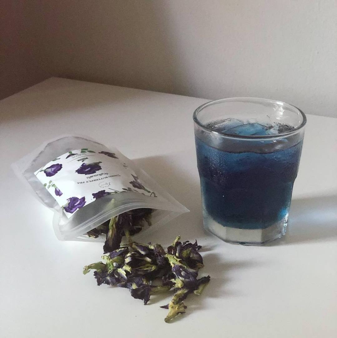 New Herbal Dried Butterfly Pea Fragrance Dry Flowers Purple Tea Packaging Wholesale Dried Blue Butterfly Pea Flower Tea