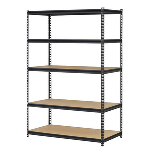 Storage Shelf Rack Easy Install Height Adjustable 5 Layers Metal Customizable Steel Item Surface Plate Protection Easy Install