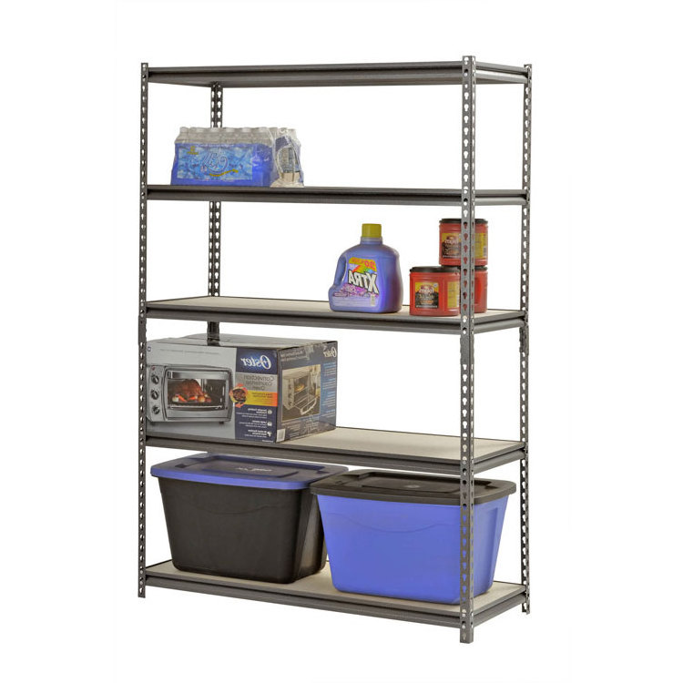 Amazon hot sale powder coated galvanized steel boltless rivet garage shelving/rack