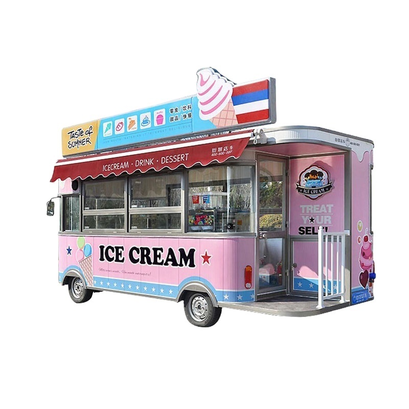 Cheap Scooter Trailer Mobile Food Vending Trailer Custom Design Stainless Steel Mobile Ice Cream Food Truck