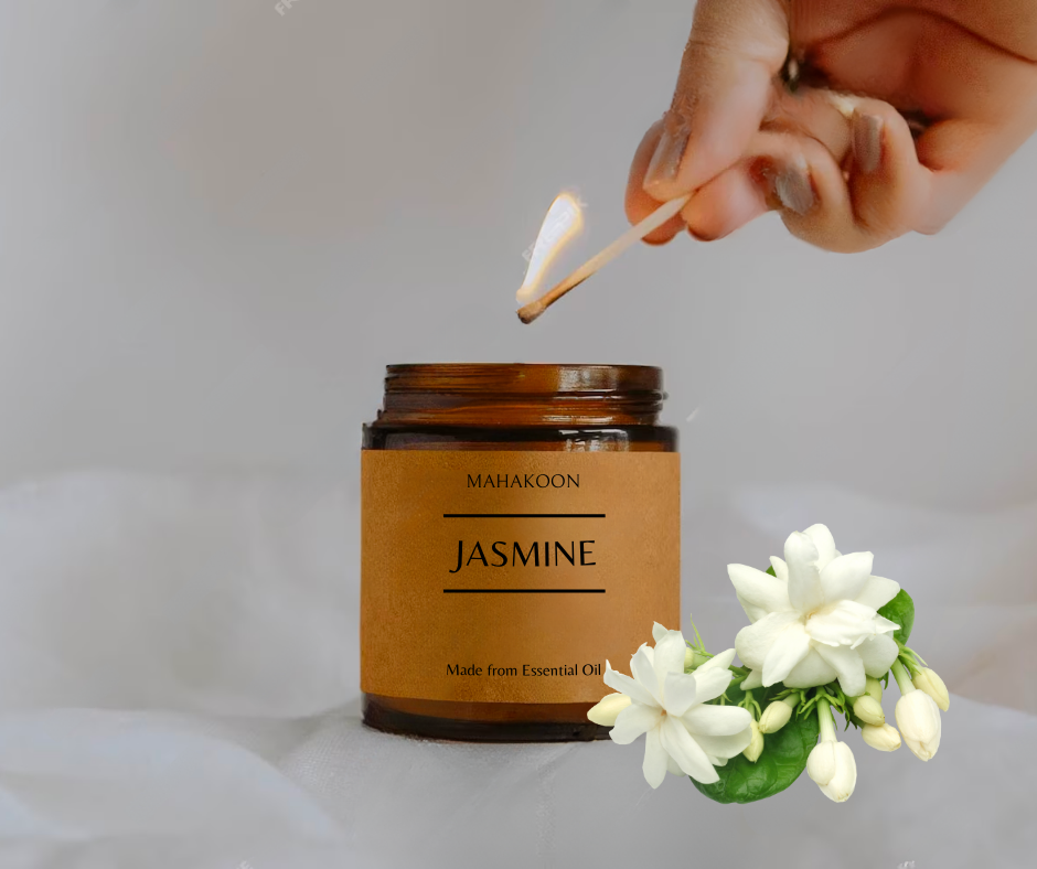 Jasmine Aroma Candle With Essential Oil 100 Grams Customized Luxury Scented Candles Soy Candles Premium Quality From Thailand