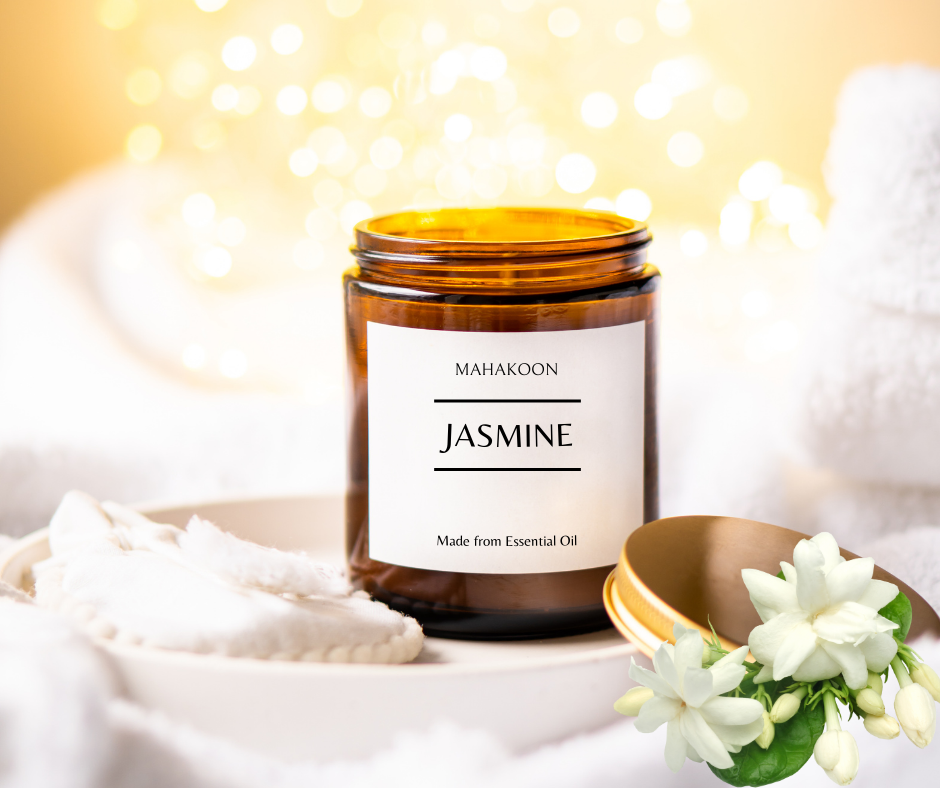 Jasmine Aroma Candle With Essential Oil 100 Grams Customized Luxury Scented Candles Soy Candles Premium Quality From Thailand