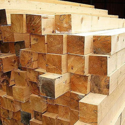 Factory Unfinished Solid Wood Plank Blocks Pine Lumber Board Timber