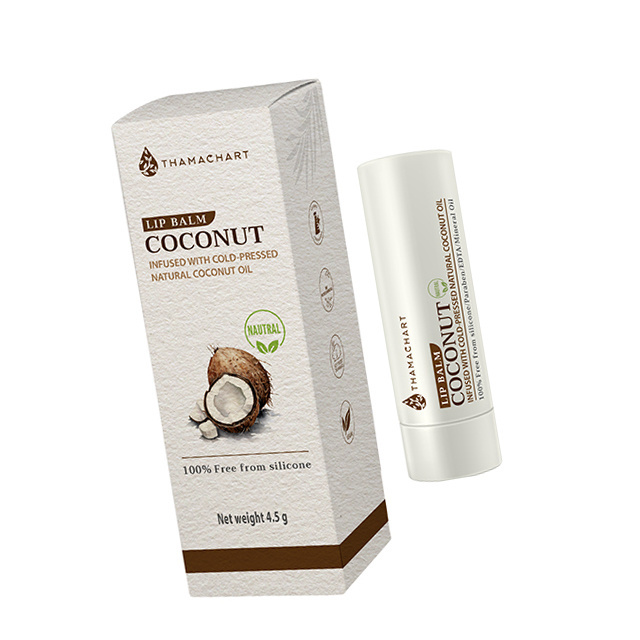 Coconut Extract Organic Lip Care Coconut Lip Balm Stick 10g. Natural Lip Balm Beauty Care Product Made From Essential Oil