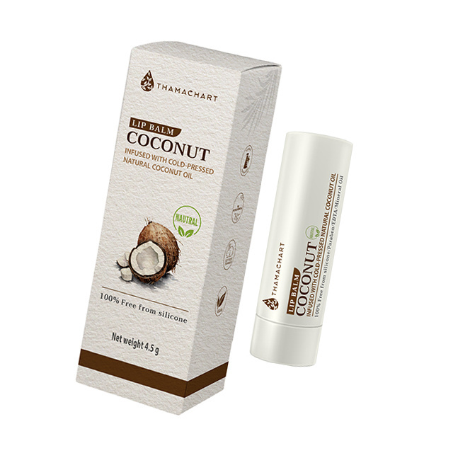 Coconut Extract Organic Lip Care Coconut Lip Balm Stick 10g. Natural Lip Balm Beauty Care Product Made From Essential Oil