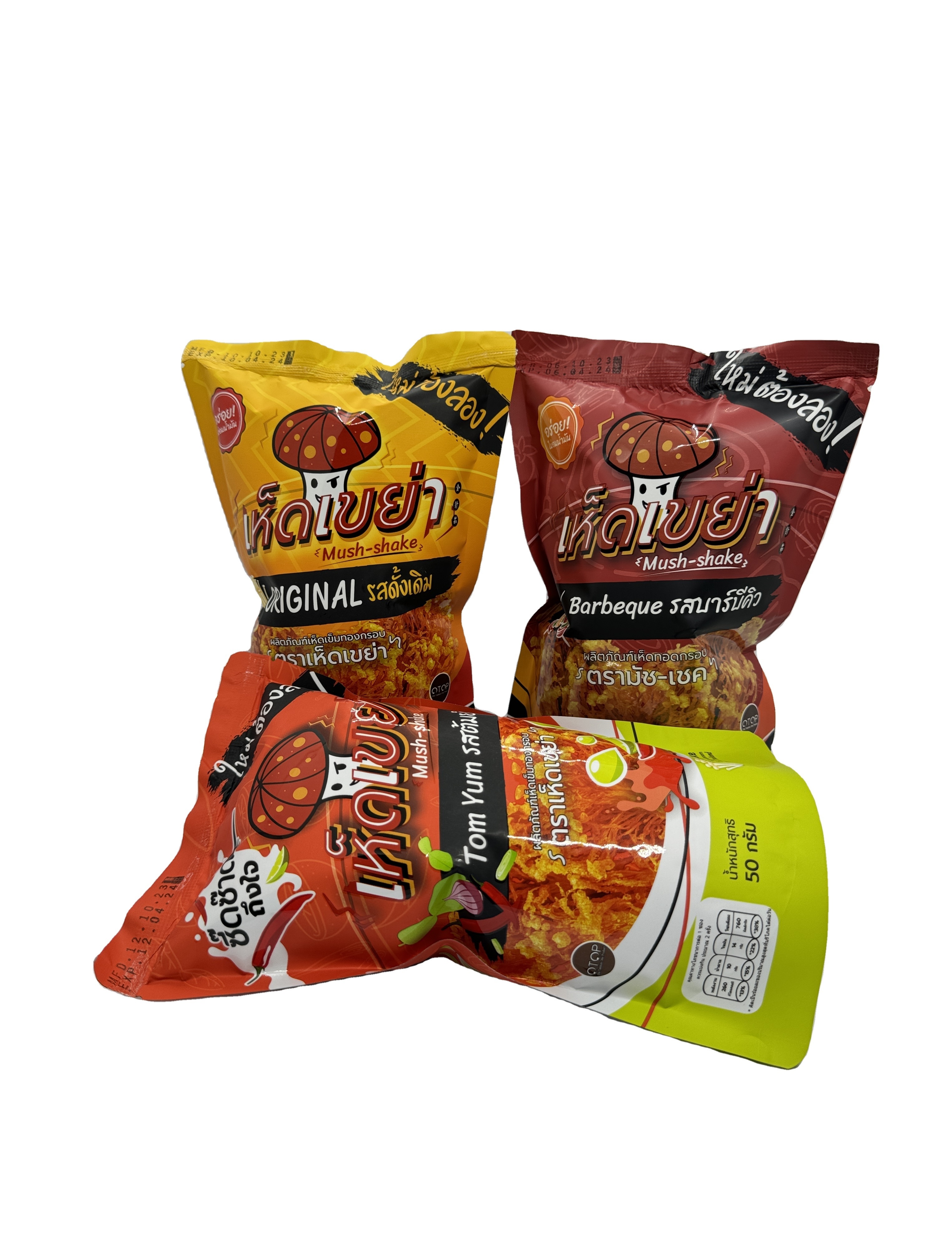 Tom Yum flavor Crispy Enoki Mushroom  snacks wholesale premium Enoki mushroom fried Product from Thailand Snack Chips