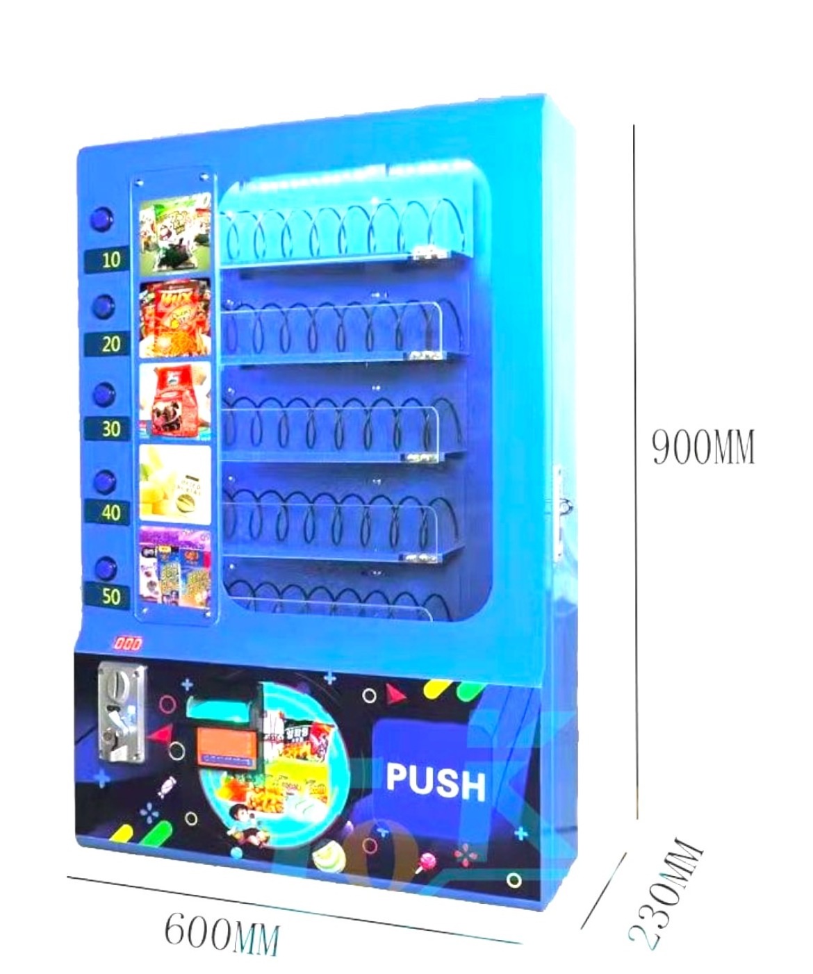 Wall Mounted Vending Machine (Only Accept Coins) Advanced Technology That Detects Counterfeits Coins Or Foreign Currencies