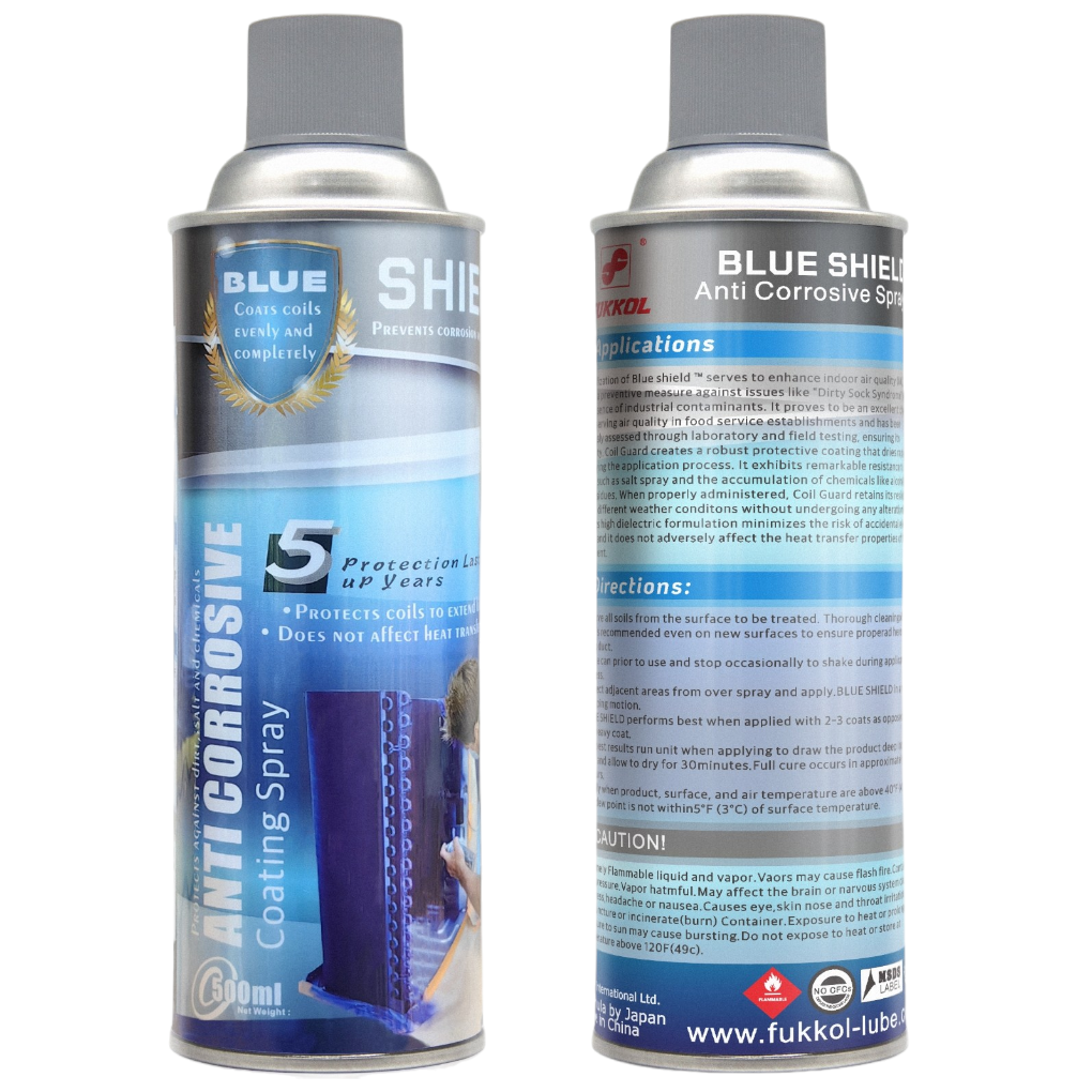 Fukkol Blue shield HVAC anti corrosion coil and exterior protective blue coating spray