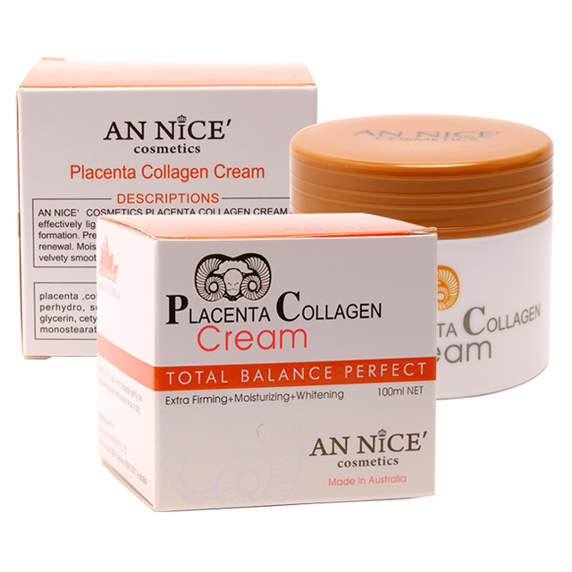 Placenta Collagen Face Cream Mead In Australia, Provides Extra Firming, Moisturizing, And Whitening Effects. 100 ML Size.