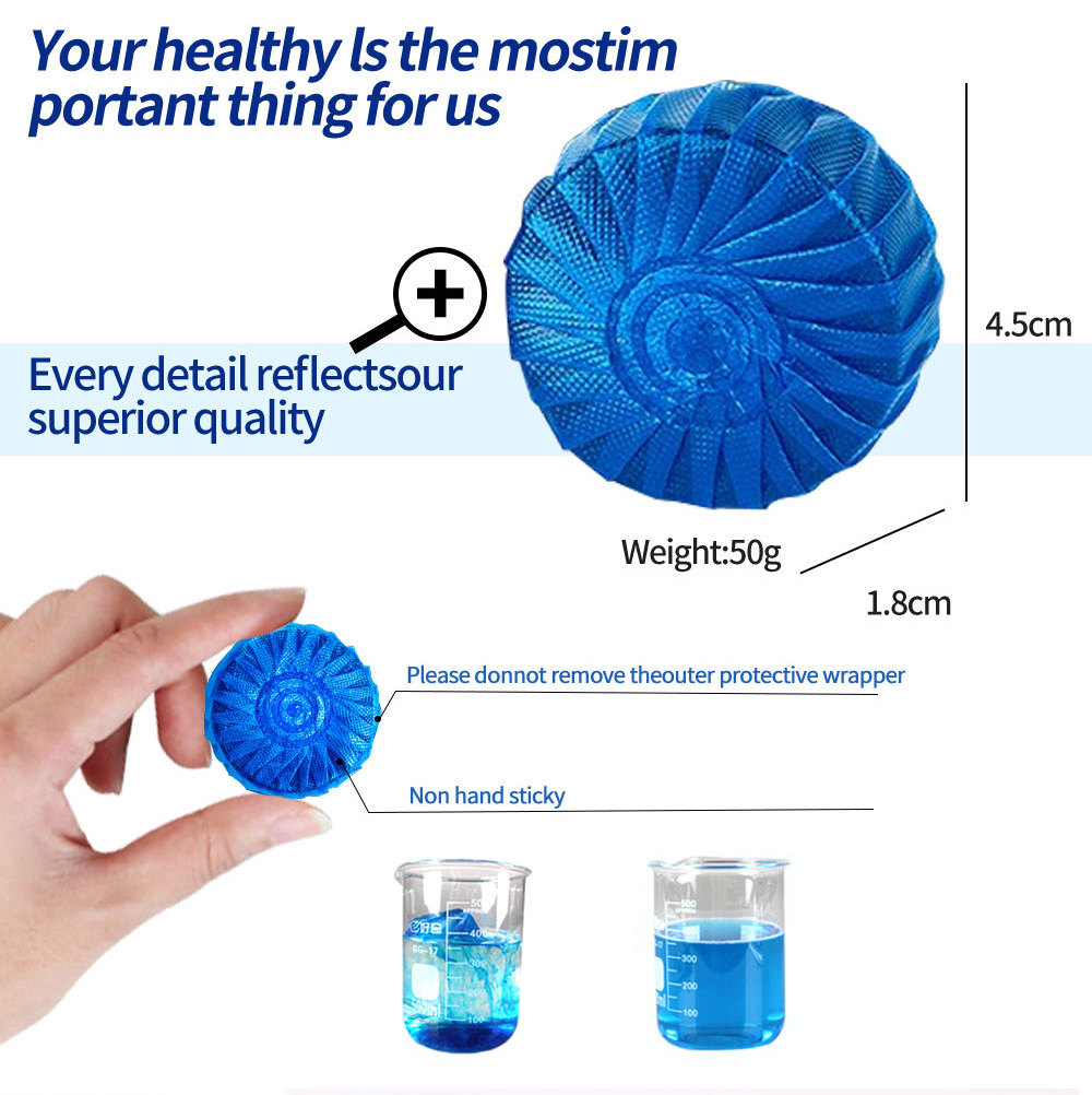 High Quality Automatic toilet bowl cleaner tablets blue bubbles solid block toilet cleaning tablet