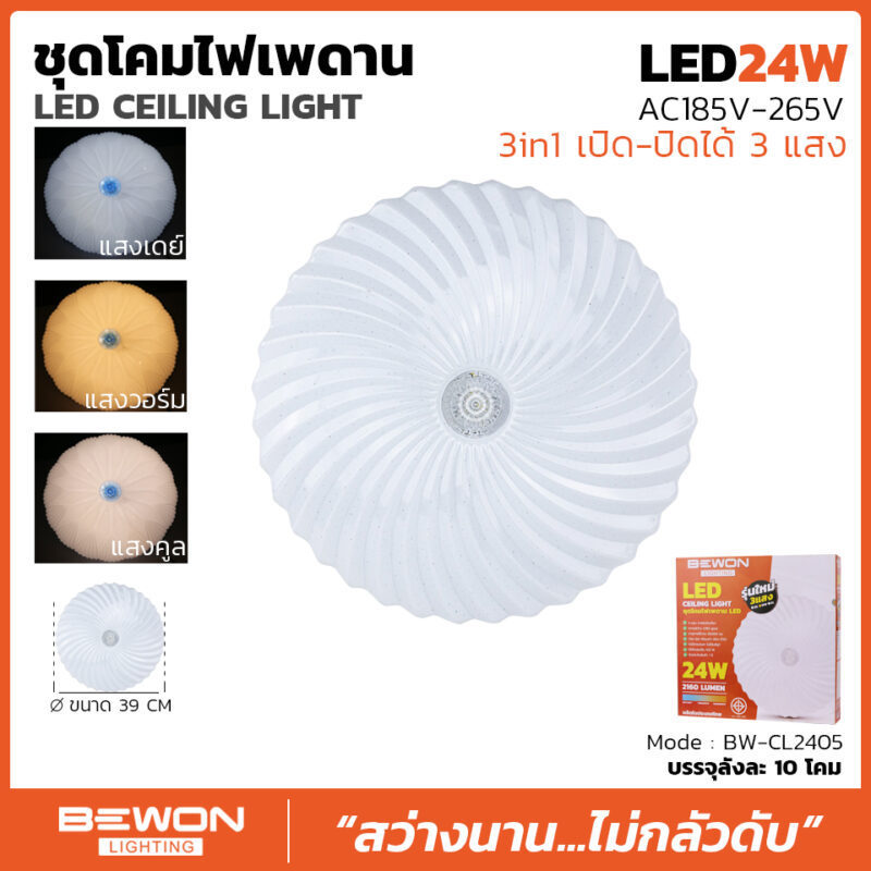 LED Ceiling Light 24W Model: BW-CL2405 In House Light Product Wholesales From Thailand High Quality Export Grade Indoor Lights