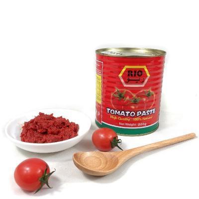 Low Cost Fresh Top Quality Halal Canned Tomato Food 28-30% Concentrated Tomato Paste In 70g 2200g For Halal Muslim Cook