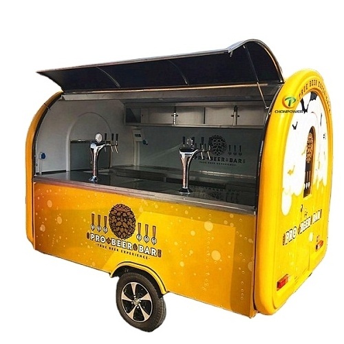 Cheap scooter trailer mobile food vending trailer custom design stainless steel mobile Ice Cream Food Truck