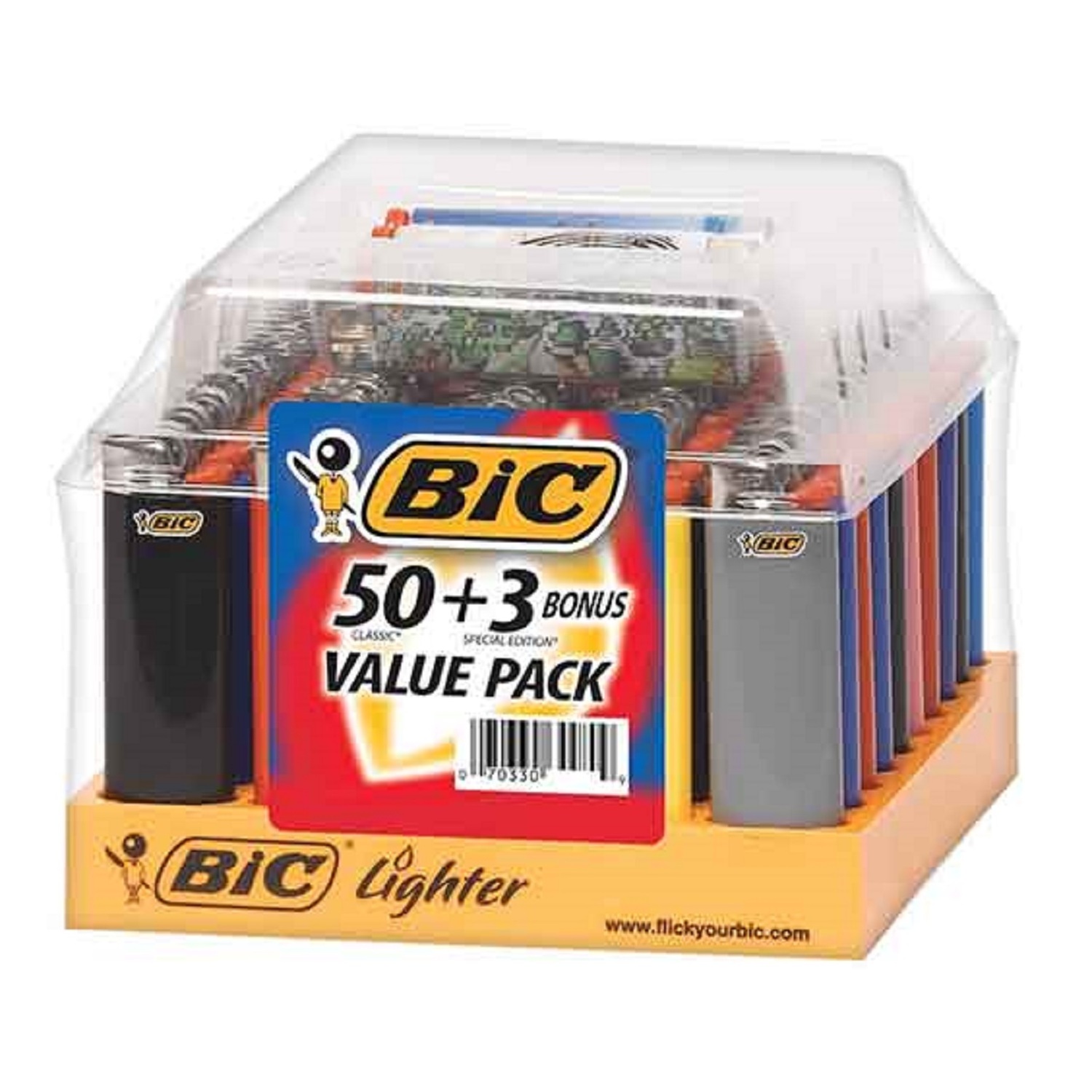 Original Mini and Maxi bic Lighters J6 Bic lighter tray of 50 /bic gas Lighter J25/J26