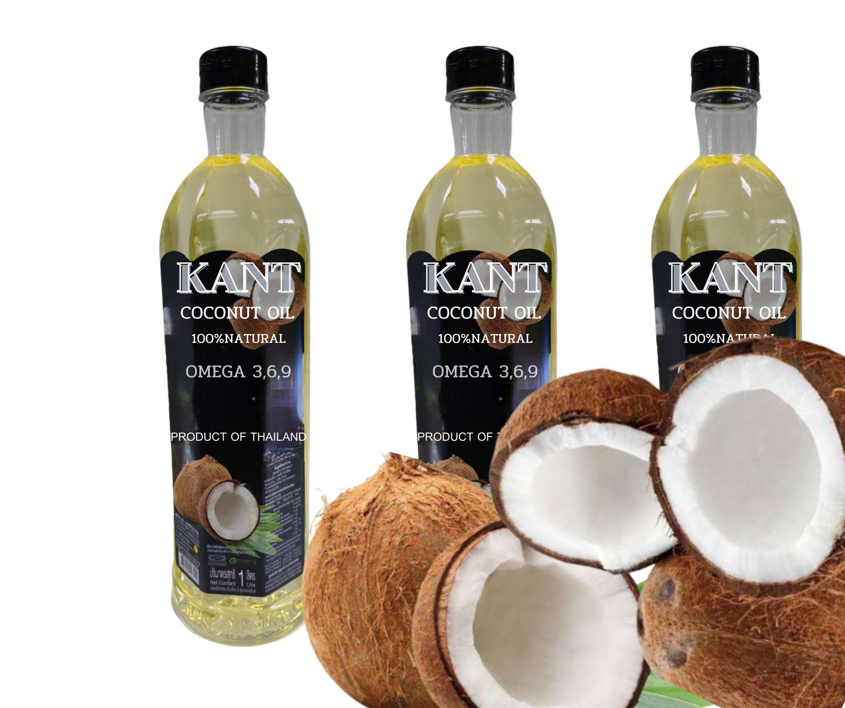 KANT Coconut Oil Can Use For Both Cooking And Cosmetics Pemium Quality From Thailand OEM new arrivals top ranking plastic bottle