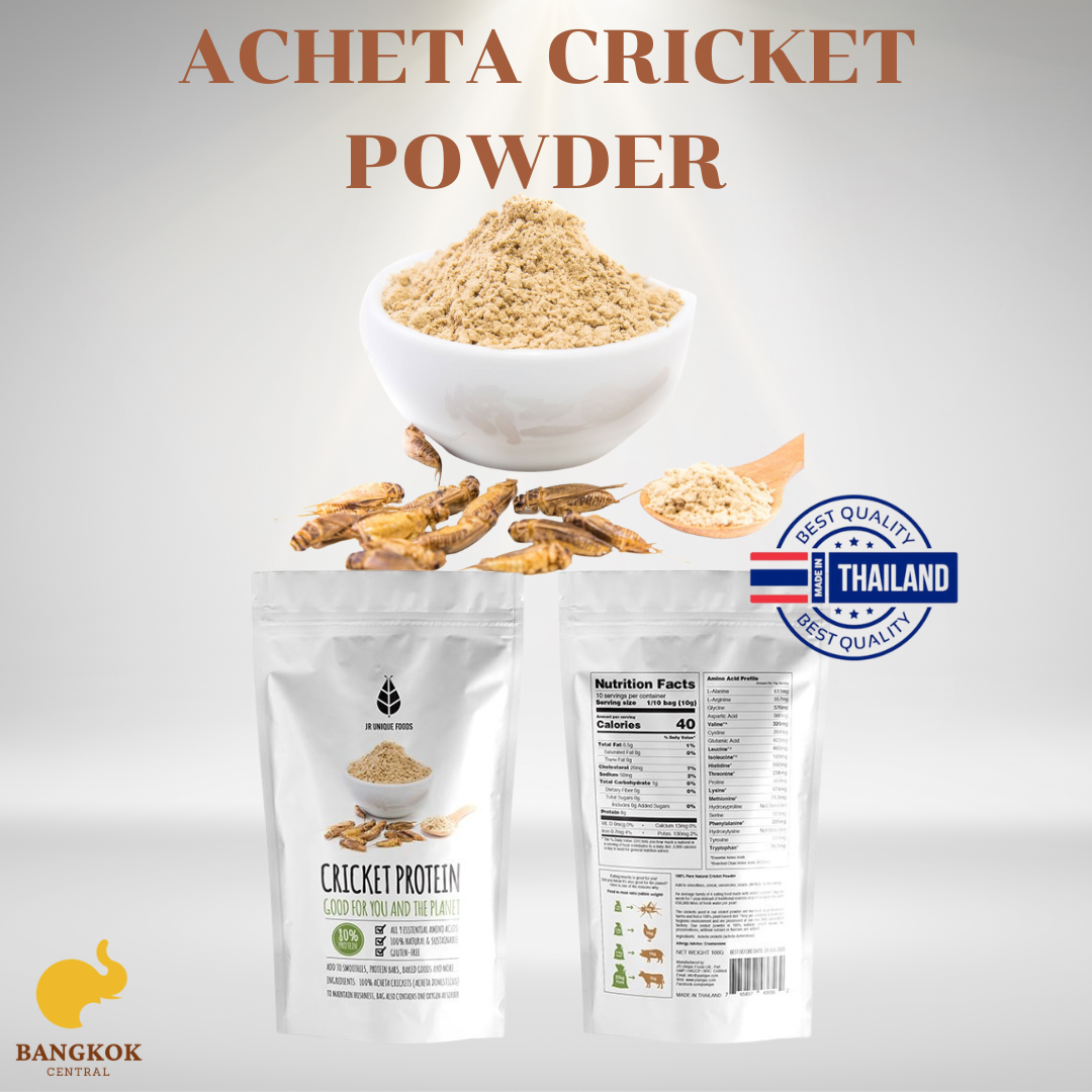 Partially Defatted Acheta Cricket Powder Wholesale Edible Insect Protein Powder Food Mixer Best Quality from Thailand